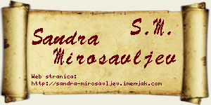 Sandra Mirosavljev vizit kartica